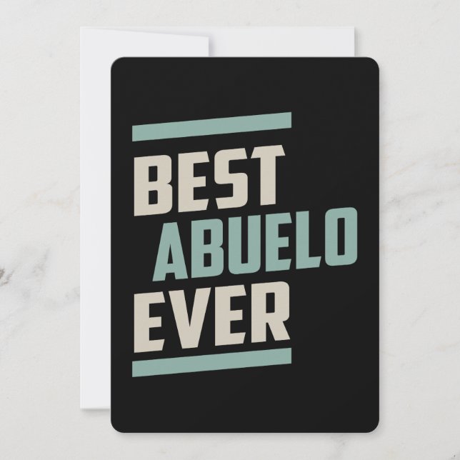 Carte Meilleur Abuelo jamais (Devant)