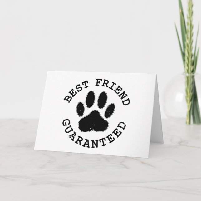 Carte Meilleur Ami Garanti De Chien En Perte (Devant)