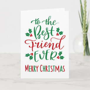 Carte Meilleur Ami Joyeux Noël Typographie