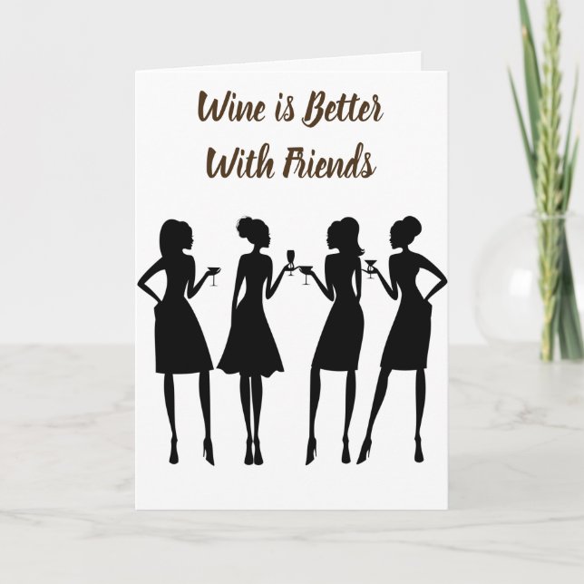 CARTE **MEILLEUR AMI** & **MEILLEUR VIN** ANNIVERSAIRE D (Devant)