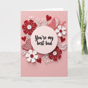 Carte Meilleur Ami Rose