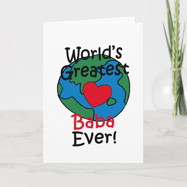 Carte Meilleur Baba Cœur du Monde (Devant)