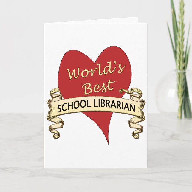 Carte Meilleur bibliothécaire scolaire du monde (Devant)