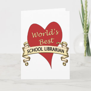 Carte Meilleur bibliothécaire scolaire du monde