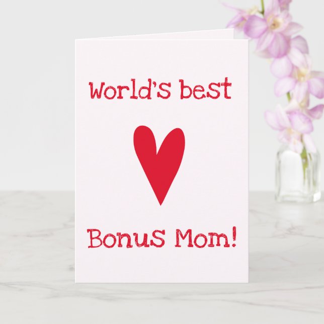 Carte Meilleur Bonus Maman du monde ! | Fête des Mères d (Orchidée)