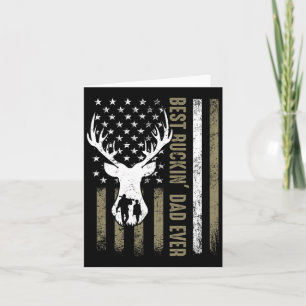 Carte Meilleur Buckin' Papa Jamais Deer Chasse Fête des 