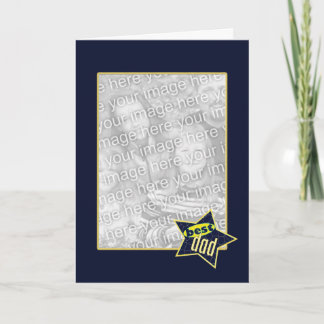 Carte Meilleur cadre photo Papa Star (grand)