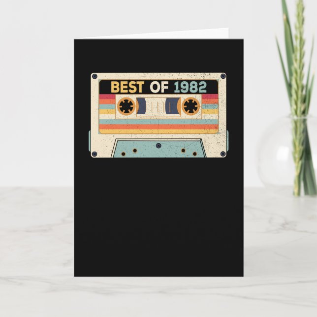 Carte Meilleur cassette de bande de 1982 pour anniversai (Devant)