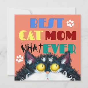 Carte Meilleur Cat Maman jamais   Amoureux de les chats 