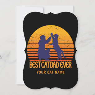Carte Meilleur Chat Papa Jamais : design Customisé