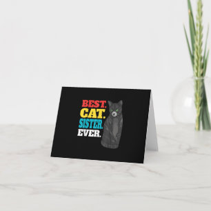 Carte Meilleur Chat Soeur jamais Amateurs de chats Kit