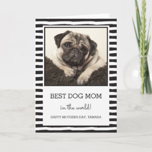 Carte Meilleur chien maman   Black   Photo Fête des mère