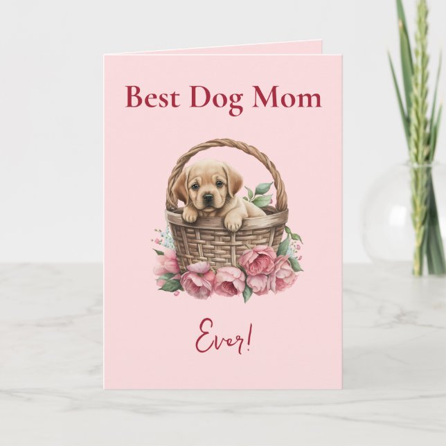 Carte Meilleur chien maman jamais Labrador Retriever (Devant)