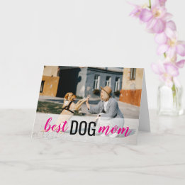 Carte Meilleur chien Maman Photo Fête des mères