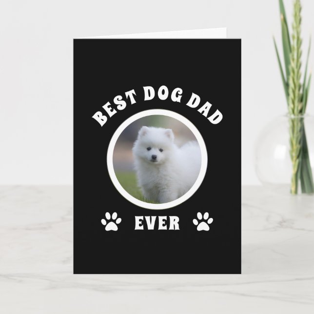 Carte Meilleur Chien Papa Jamais Personnalisé Photo Pers (Devant)