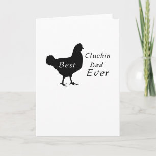 Carte Meilleur Cluckin Papa Jamais Fête des pères Chicke