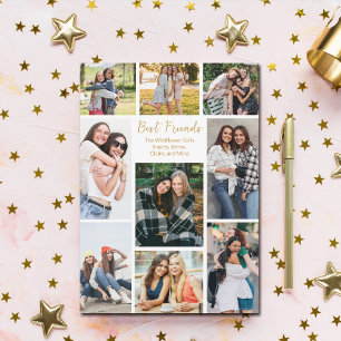 Carte Meilleur Collage Photo Amis Personnalisé Mignon