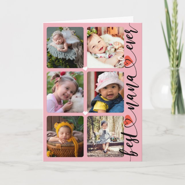 Carte Meilleur Collage photo de Nana Jamais Fête des mèr (Devant)