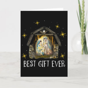 Carte Meilleur Cool de Noël Jésus scène de la Nativité C