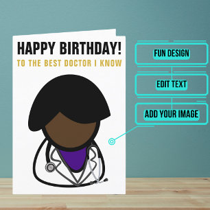 Carte Meilleur Docteur que je connaisse Anniversaire