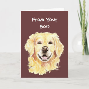 Carte Meilleur Doggone Anniversaire Papa Golden Retrieve
