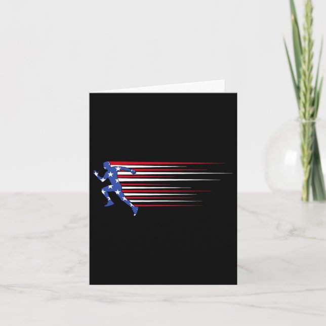 Carte Meilleur Drapeau Américain Américain Piste Et Cade (Devant)