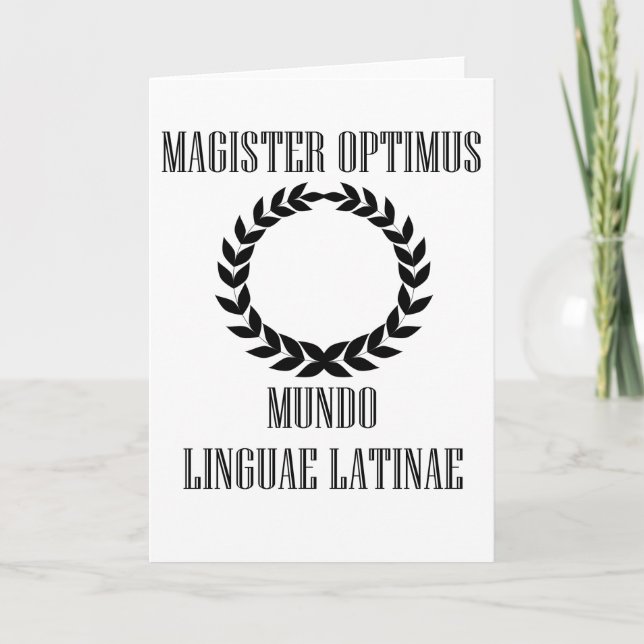 Carte Meilleur Enseignant Latin du monde (Homme) (Devant)
