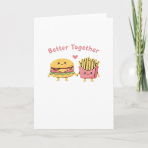 Carte Meilleur ensemble Saint-Valentin Mignon Kawaii Bur