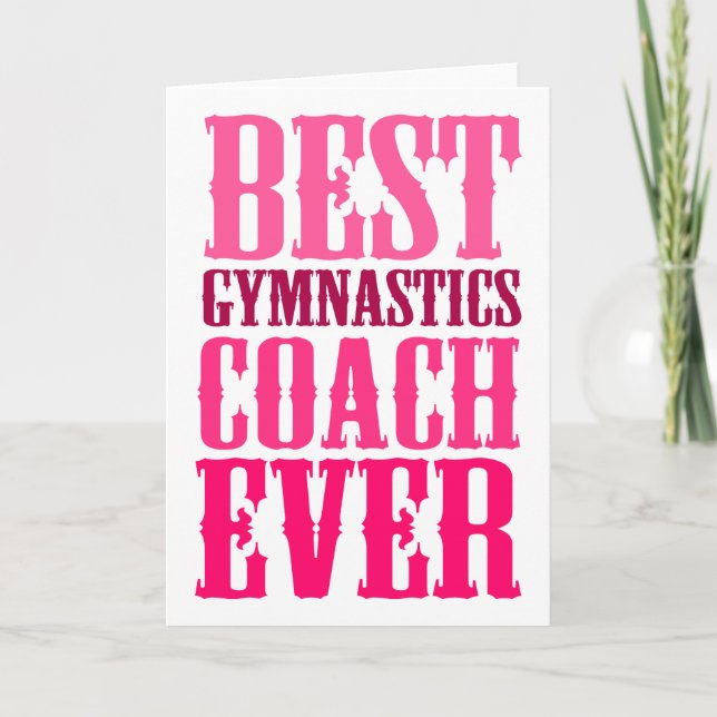 Carte Meilleur Entraîneur De Gymnastique Jamais (Devant)