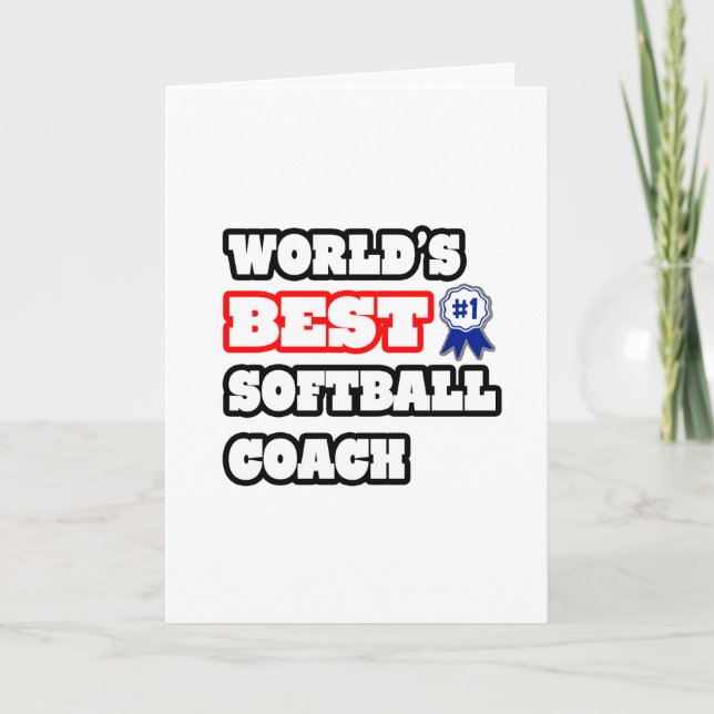 Carte Meilleur entraîneur de softball du monde (Devant)