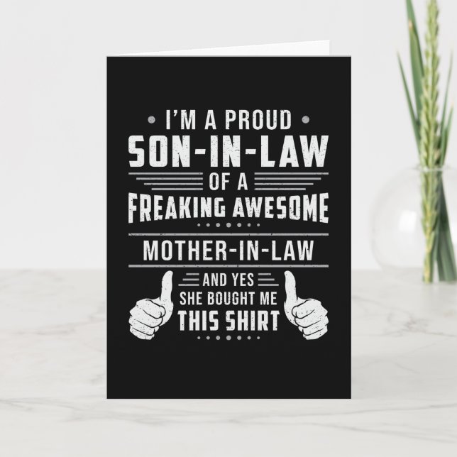 Carte Meilleur Fils En Droit Fils Fatigué Idée Cadeau Fi (Devant)