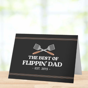 Carte Meilleur Flippin Papa Spatula Funny Retro Recette