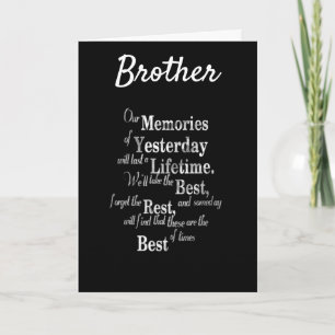 CARTE **MEILLEUR FRÈRE JAMAIS** JOLI ANNIVERSAIRE