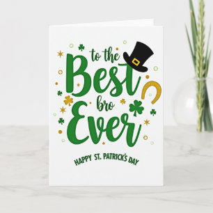 Carte Meilleur Frère Shamrock Vert