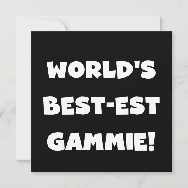 Carte Meilleur Gamme au monde de cadeaux noirs et blancs (Devant)