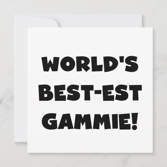 Carte Meilleur Gamme au monde de cadeaux noirs et blancs (Devant)