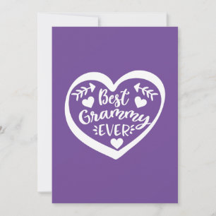 Carte Meilleur Grammy jamais Coeur Design