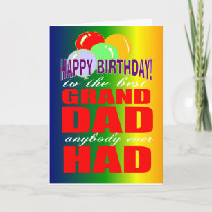 Carte Meilleur grand-père à chaque anniversaire
