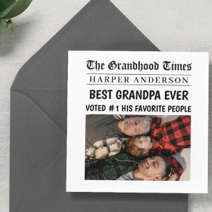 Carte Meilleur grand-père toujours personnalisé - titre 