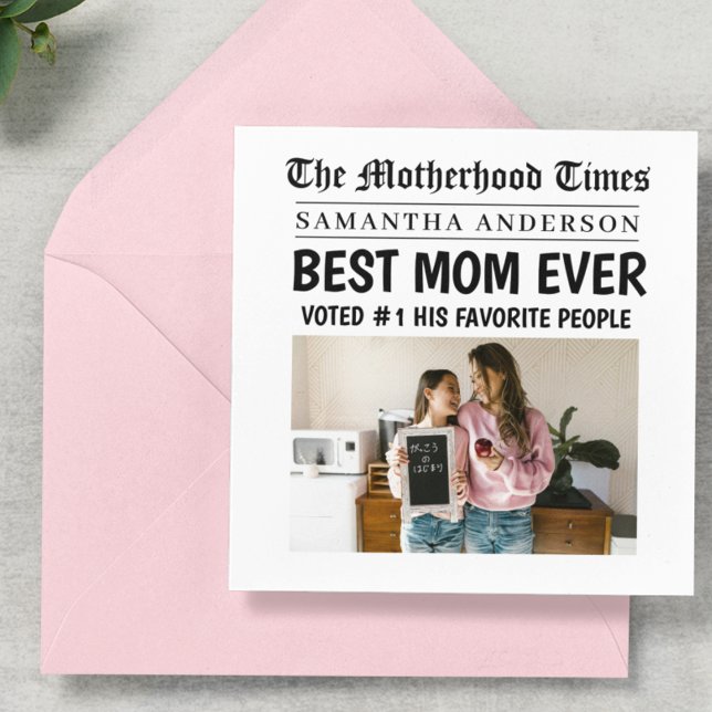 Carte Meilleur journal de Maman toujours Nom personnalis (Créateur téléchargé)