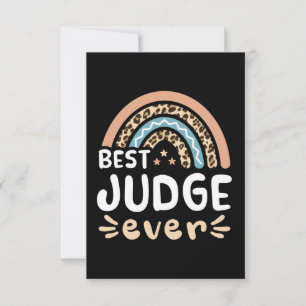 Carte Meilleur Juge jamais Leopard Rainbow Cadeau Maman