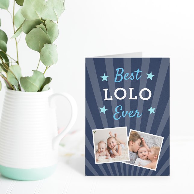 Carte Meilleur Lolo jamais | Photo Fête des pères (Créateur téléchargé)