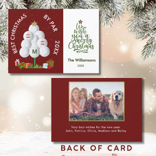 Carte Meilleur Noël par Par Golf Ball Tree Photo initial