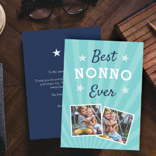 Carte Meilleur Nonno jamais Photo Fête des pères plat