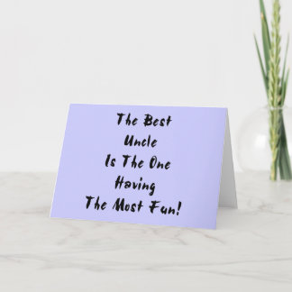 Carte Meilleur Oncle !