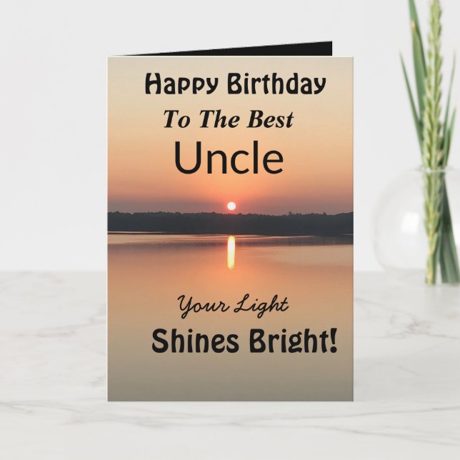 Carte Meilleur Oncle Anniversaire brille (Devant)