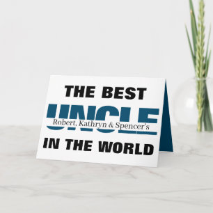 Carte Meilleur Oncle Au Monde Personnalisé