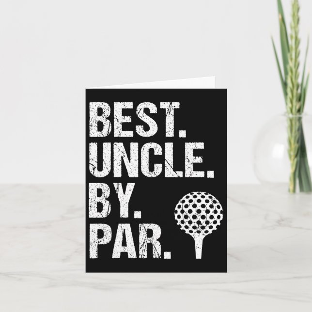 Carte Meilleur Oncle Par Par Par Golf Oncle Meilleur Onc (Devant)