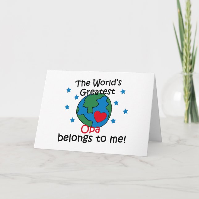 Carte Meilleur Opa appartient à moi (Devant)