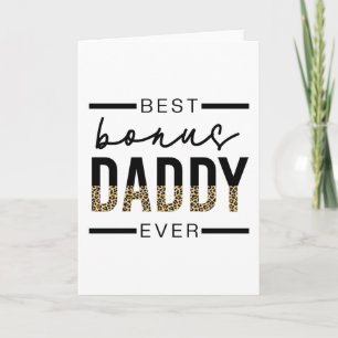 Carte Meilleur Papa Bonus Jamais Typographie Léopard